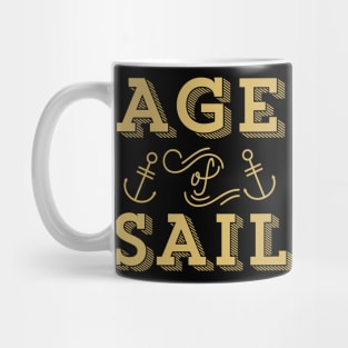 Age of Sail Vintage Nautical Sailing Text Mug